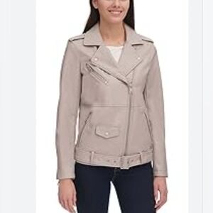 Levi's Women's Cream Faux Leather Jacket